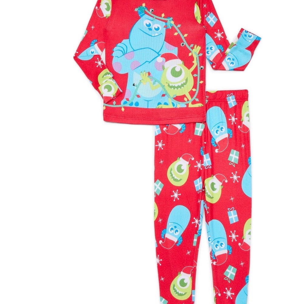 Disney Monsters Inc Toddler Holiday Pajama Set 2PCs 18M NWT